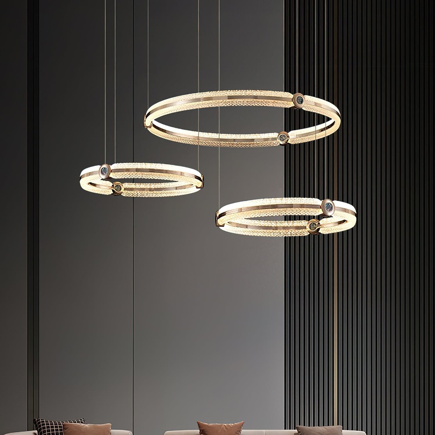 Aurora Chandelier Creative Ring-Neutral Decor