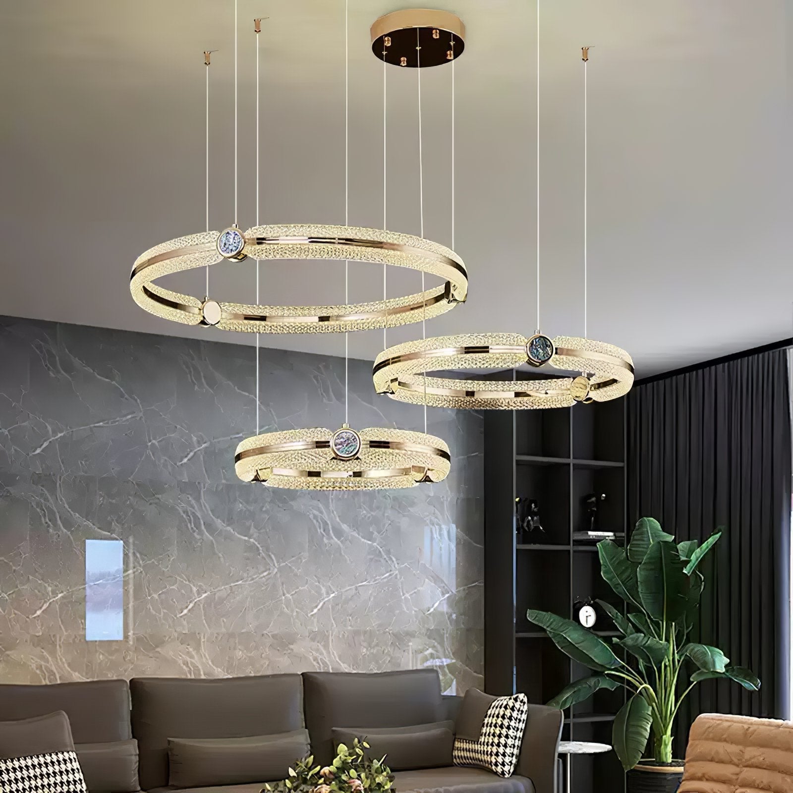Aurora Chandelier Creative Ring-Neutral Decor