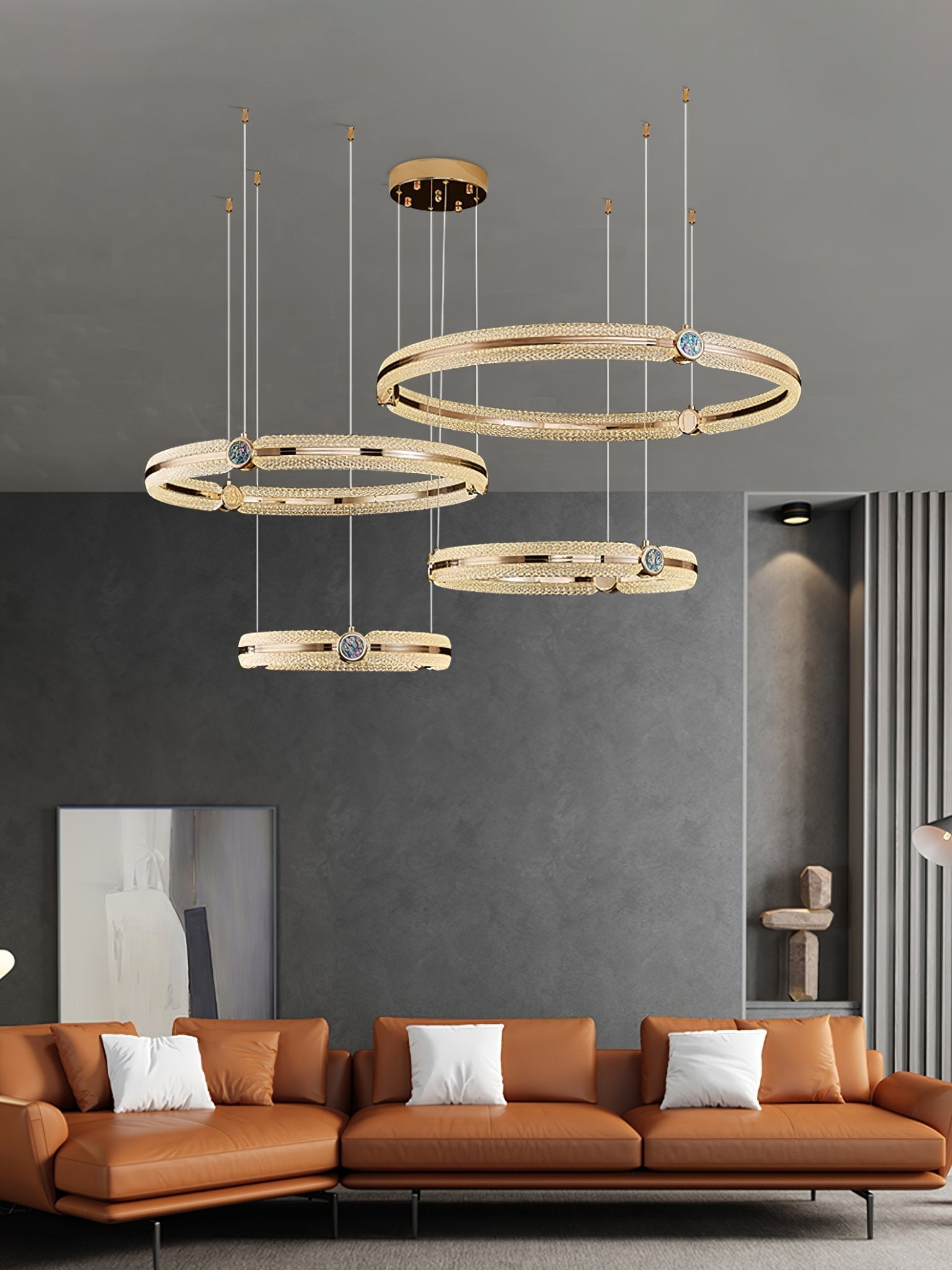 Aurora Chandelier Creative Ring-Neutral Decor