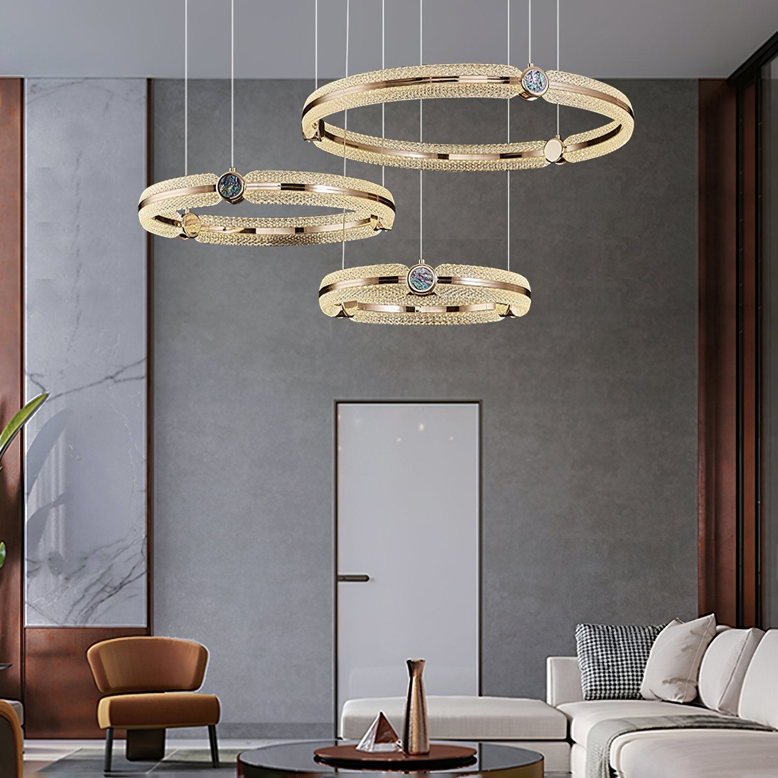 Aurora Chandelier Creative Ring-Neutral Decor