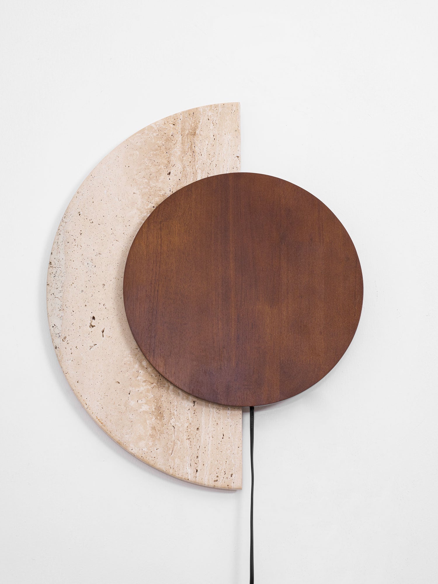 Crescent Halo Plug-in Wall Sconce-Neutral Decor