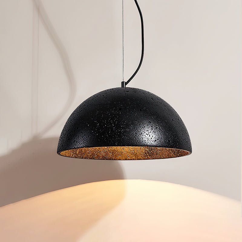 Avdoraris Dome-Shaped Travertine Pendant Light-Neutral Decor