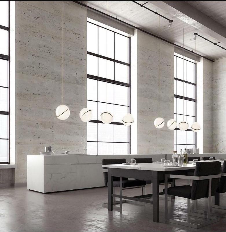 Cavira Pendant Minimalistic Glass Lamp-Neutral Decor