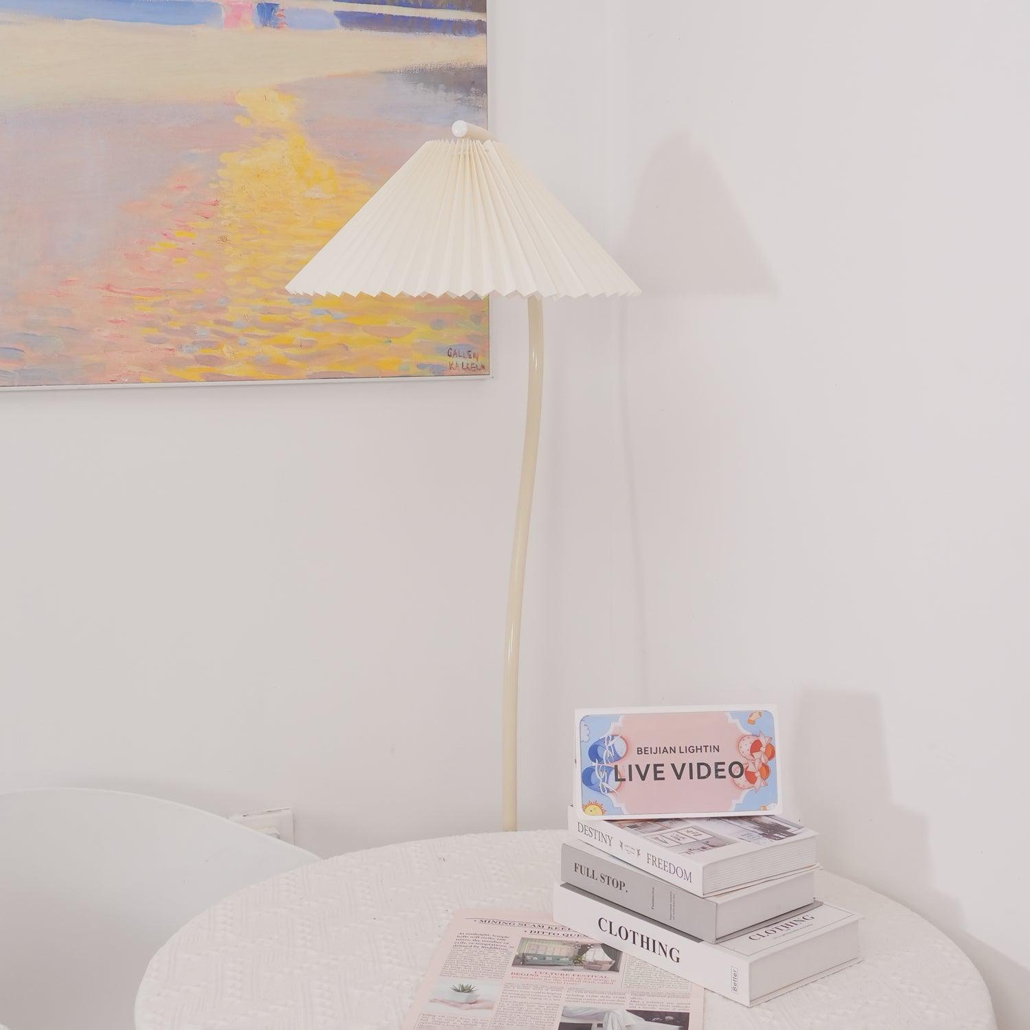 Fyrel Minimalist Fabric Floor Lamp-Neutral Decor