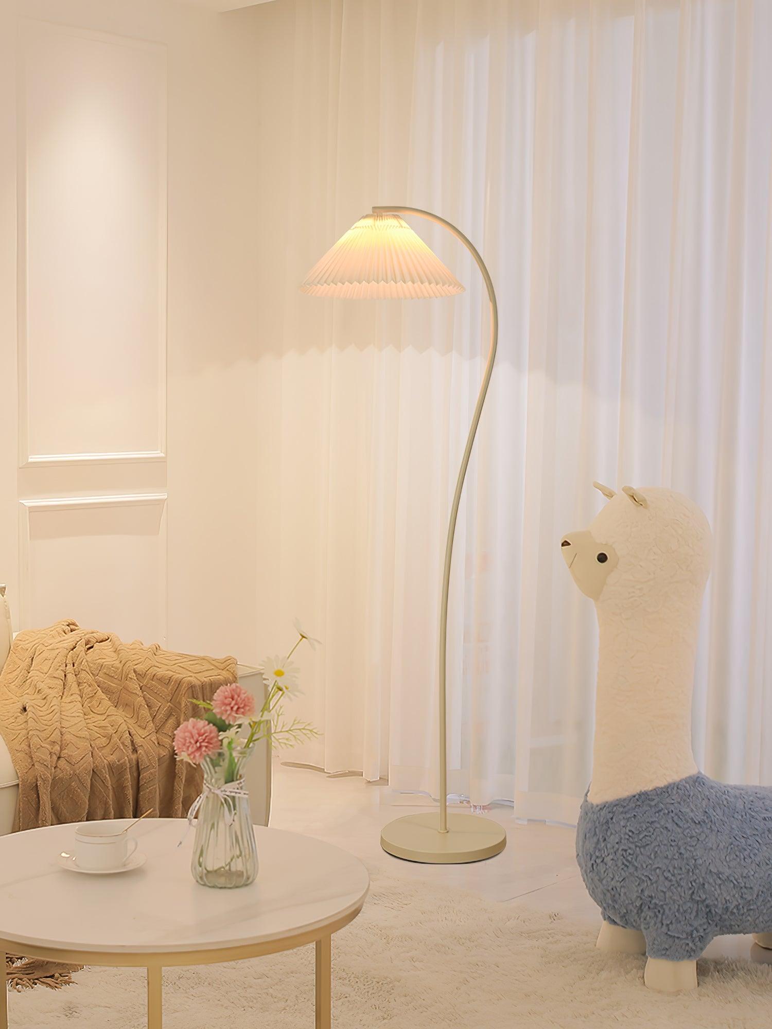 Fyrel Minimalist Fabric Floor Lamp-Neutral Decor