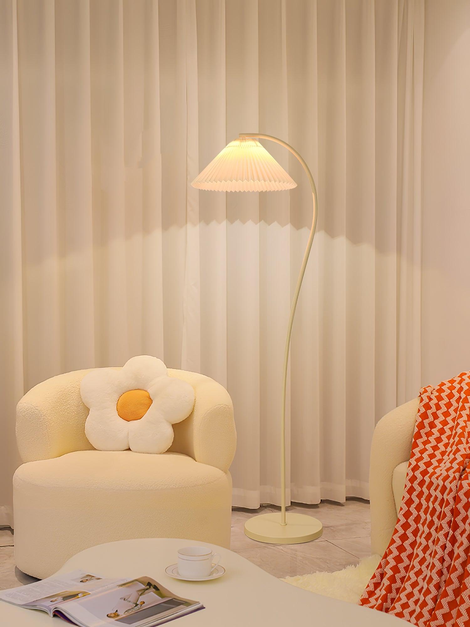 Fyrel Minimalist Fabric Floor Lamp-Neutral Decor