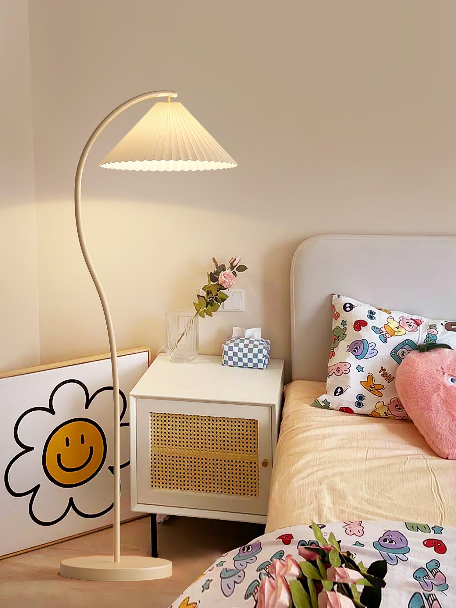 Fyrel Minimalist Fabric Floor Lamp-Neutral Decor