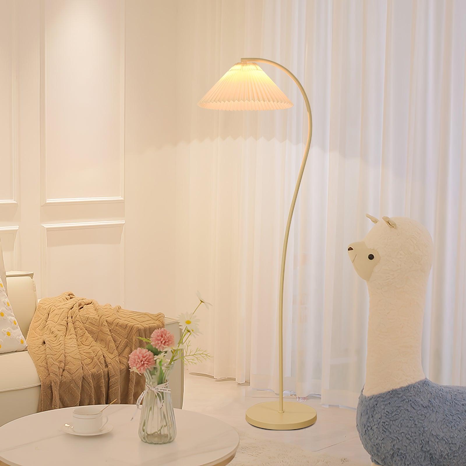 Fyrel Minimalist Fabric Floor Lamp-Neutral Decor