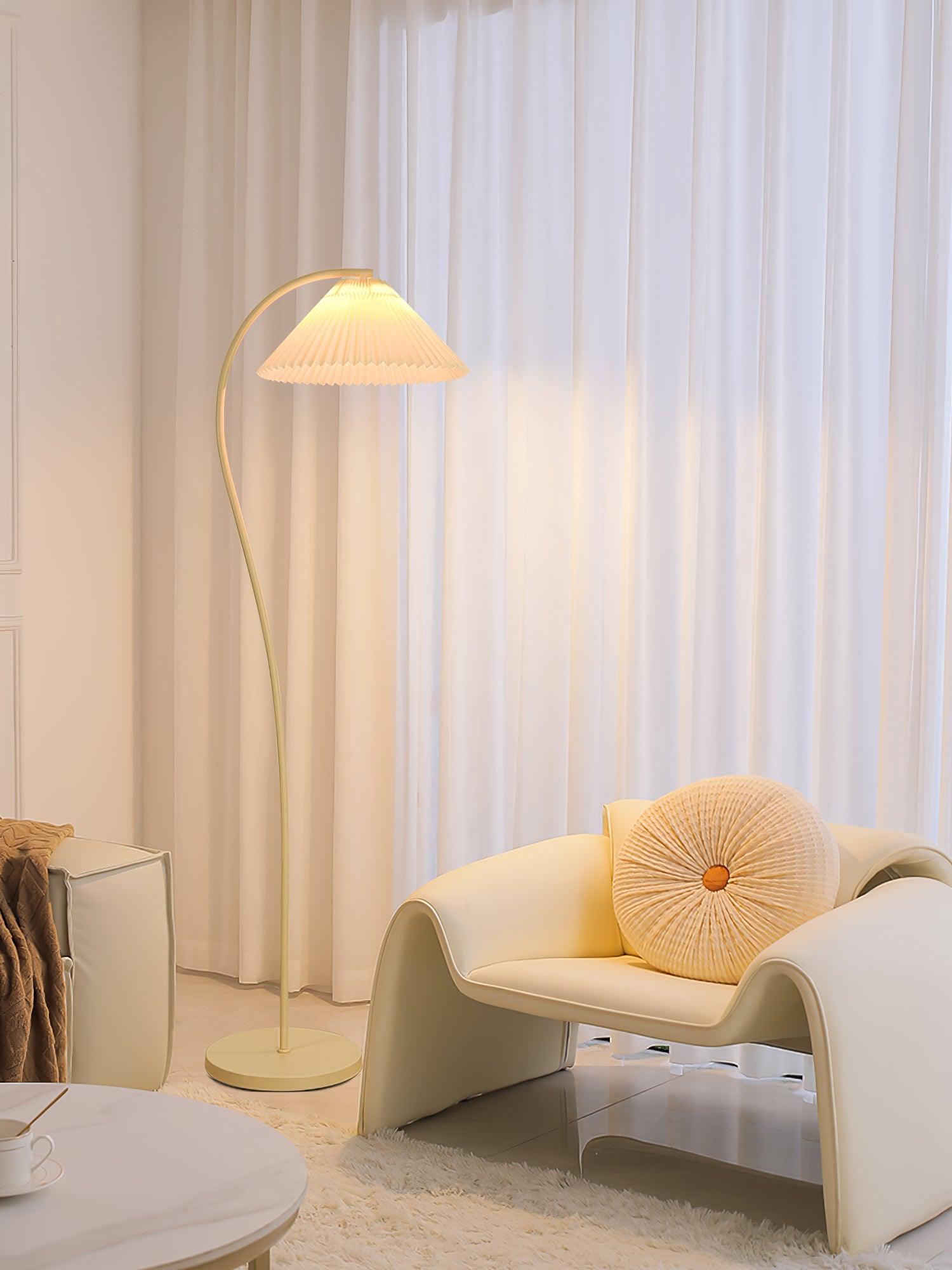Fyrel Minimalist Fabric Floor Lamp-Neutral Decor
