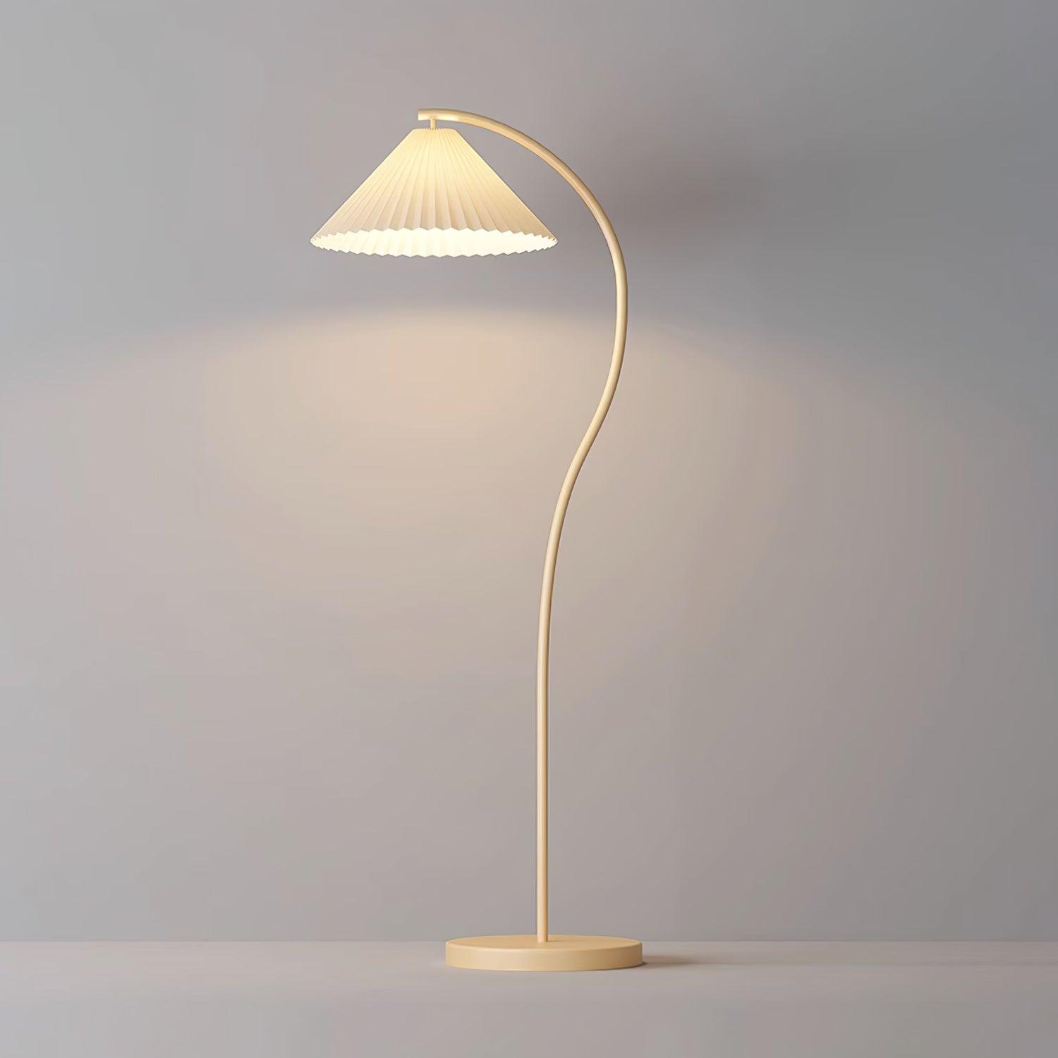 Fyrel Minimalist Fabric Floor Lamp-Neutral Decor