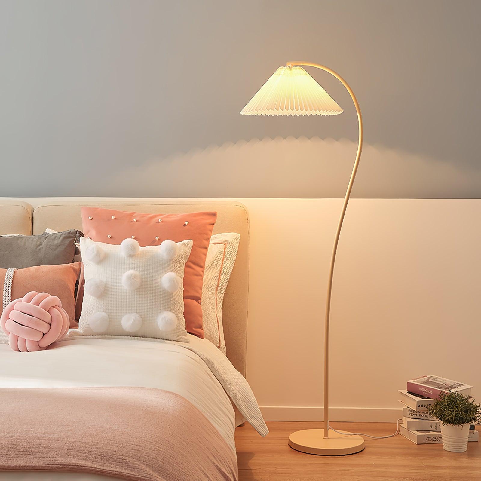 Fyrel Minimalist Fabric Floor Lamp-Neutral Decor