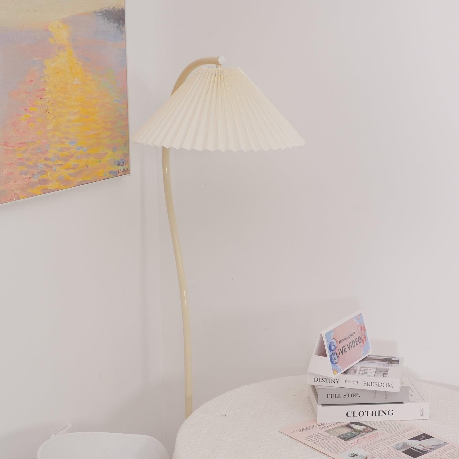 Fyrel Minimalist Fabric Floor Lamp-Neutral Decor