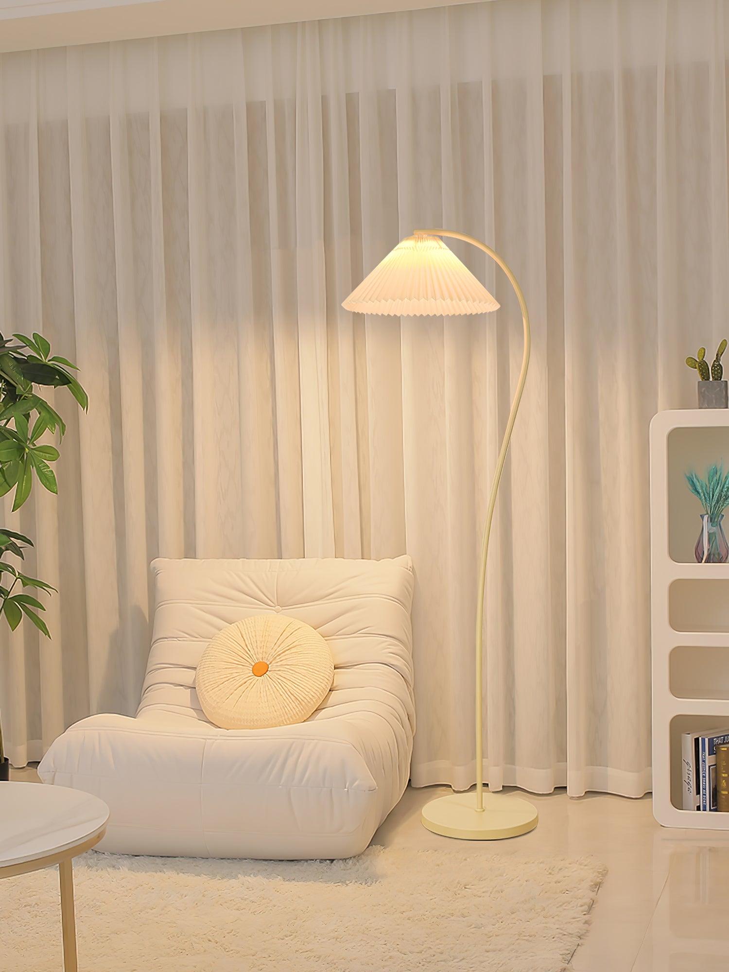 Fyrel Minimalist Fabric Floor Lamp-Neutral Decor
