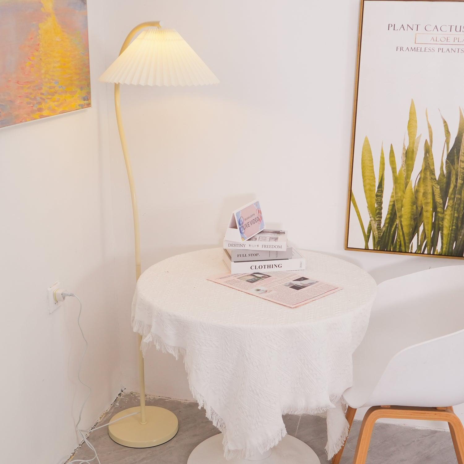 Fyrel Minimalist Fabric Floor Lamp-Neutral Decor