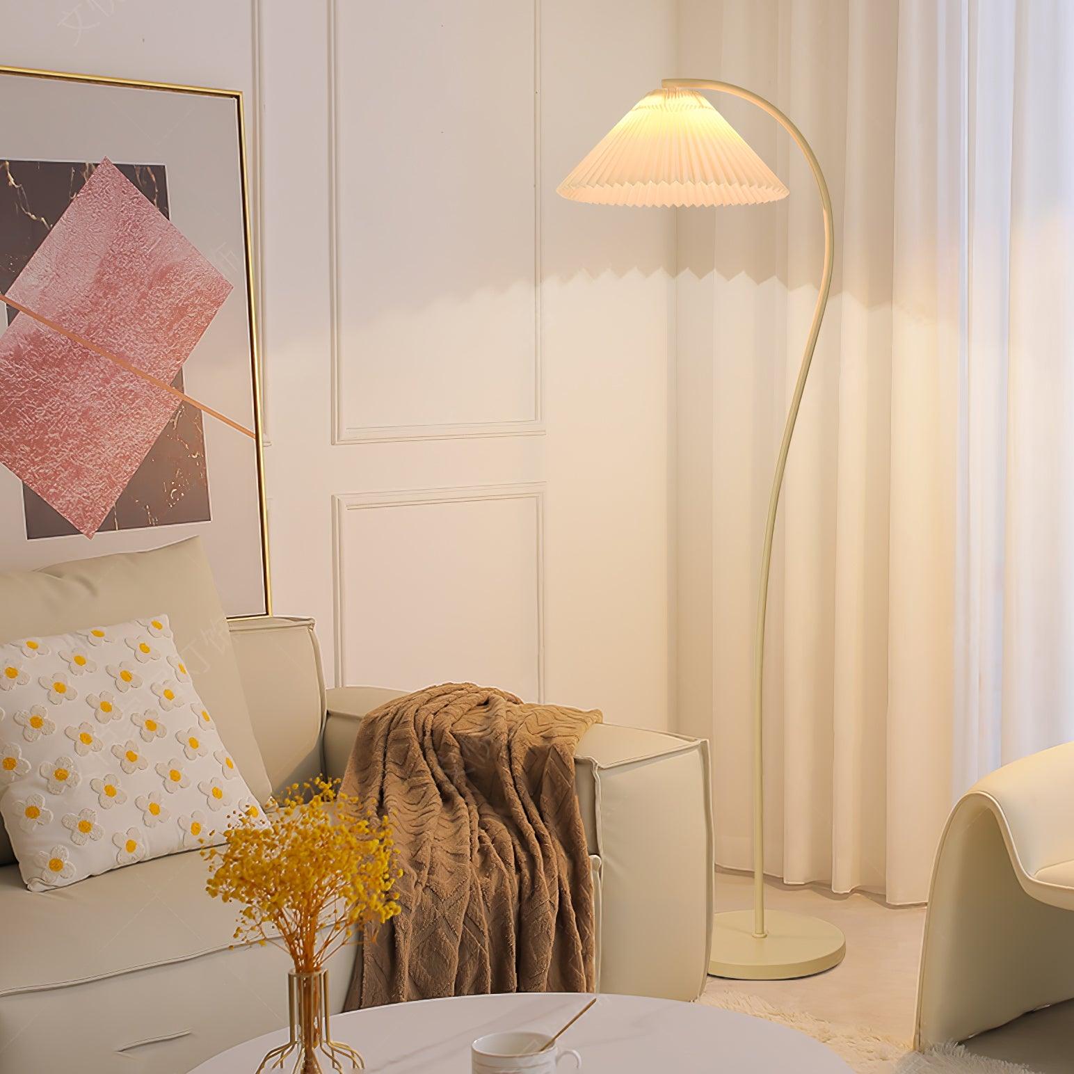 Fyrel Minimalist Fabric Floor Lamp-Neutral Decor