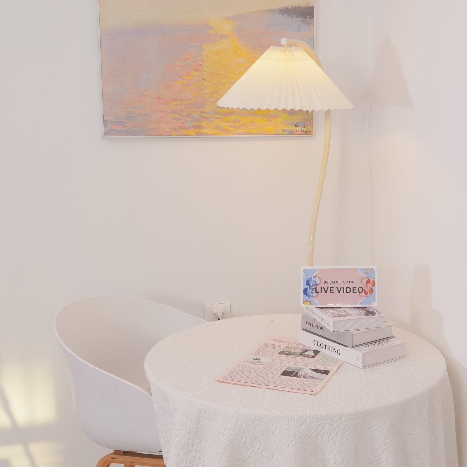 Fyrel Minimalist Fabric Floor Lamp-Neutral Decor