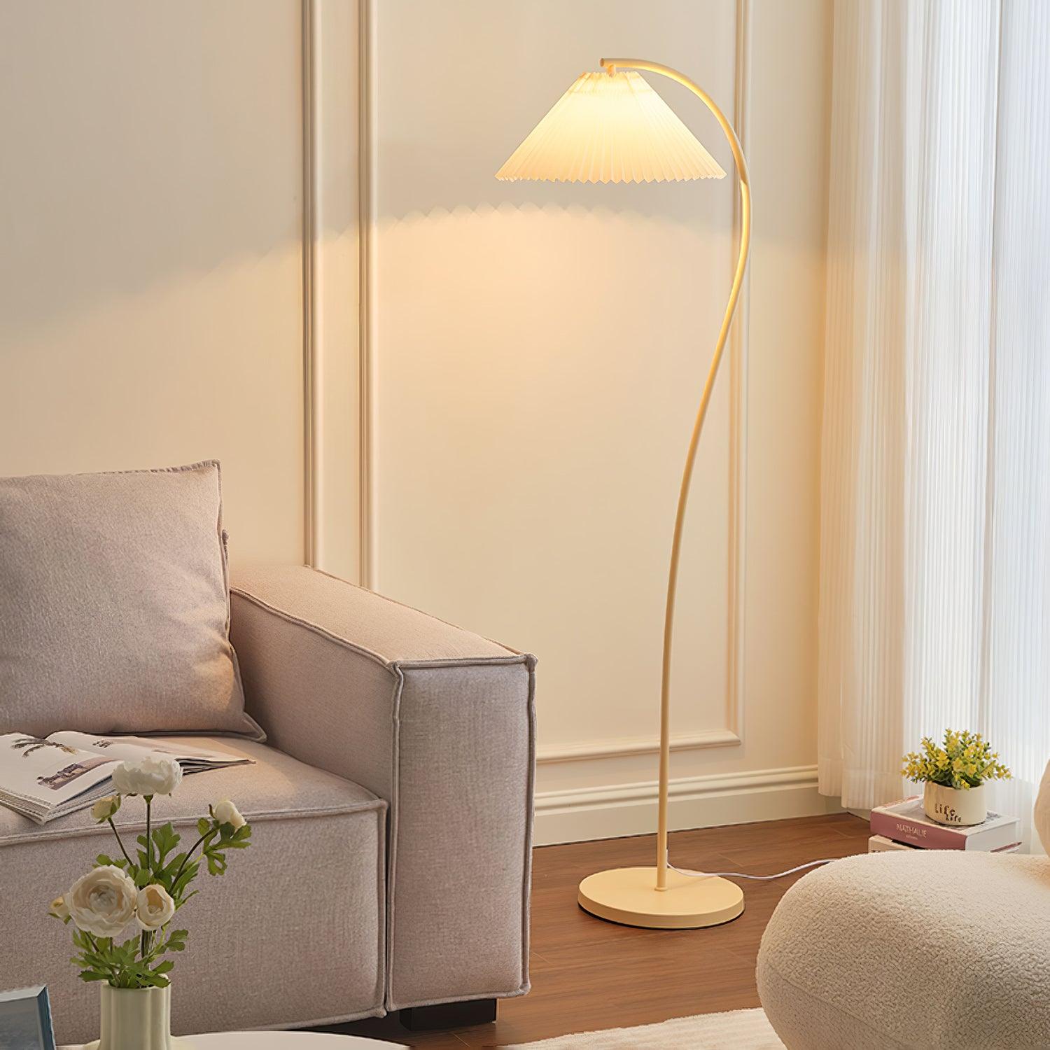 Fyrel Minimalist Fabric Floor Lamp-Neutral Decor