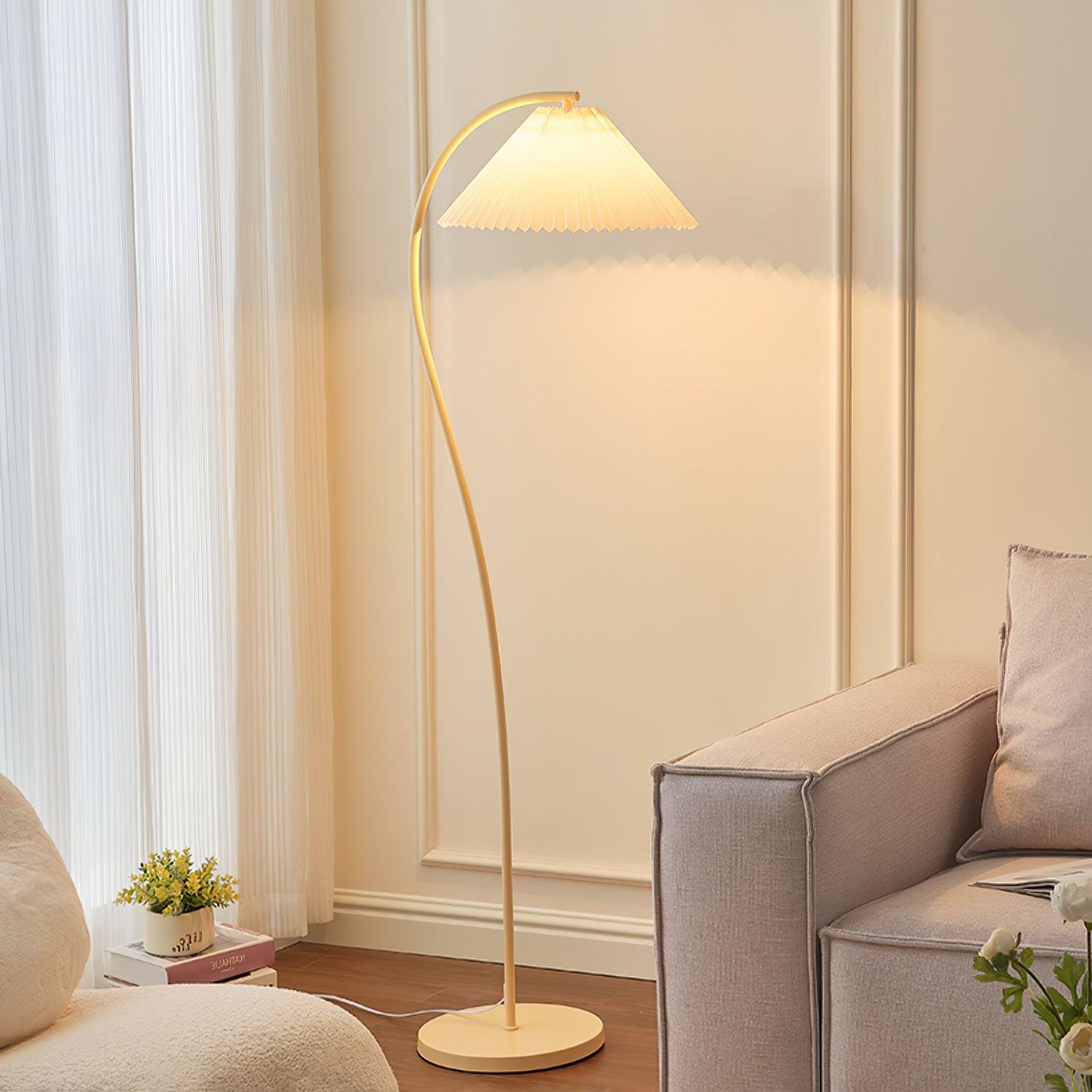 Fyrel Minimalist Fabric Floor Lamp-Neutral Decor