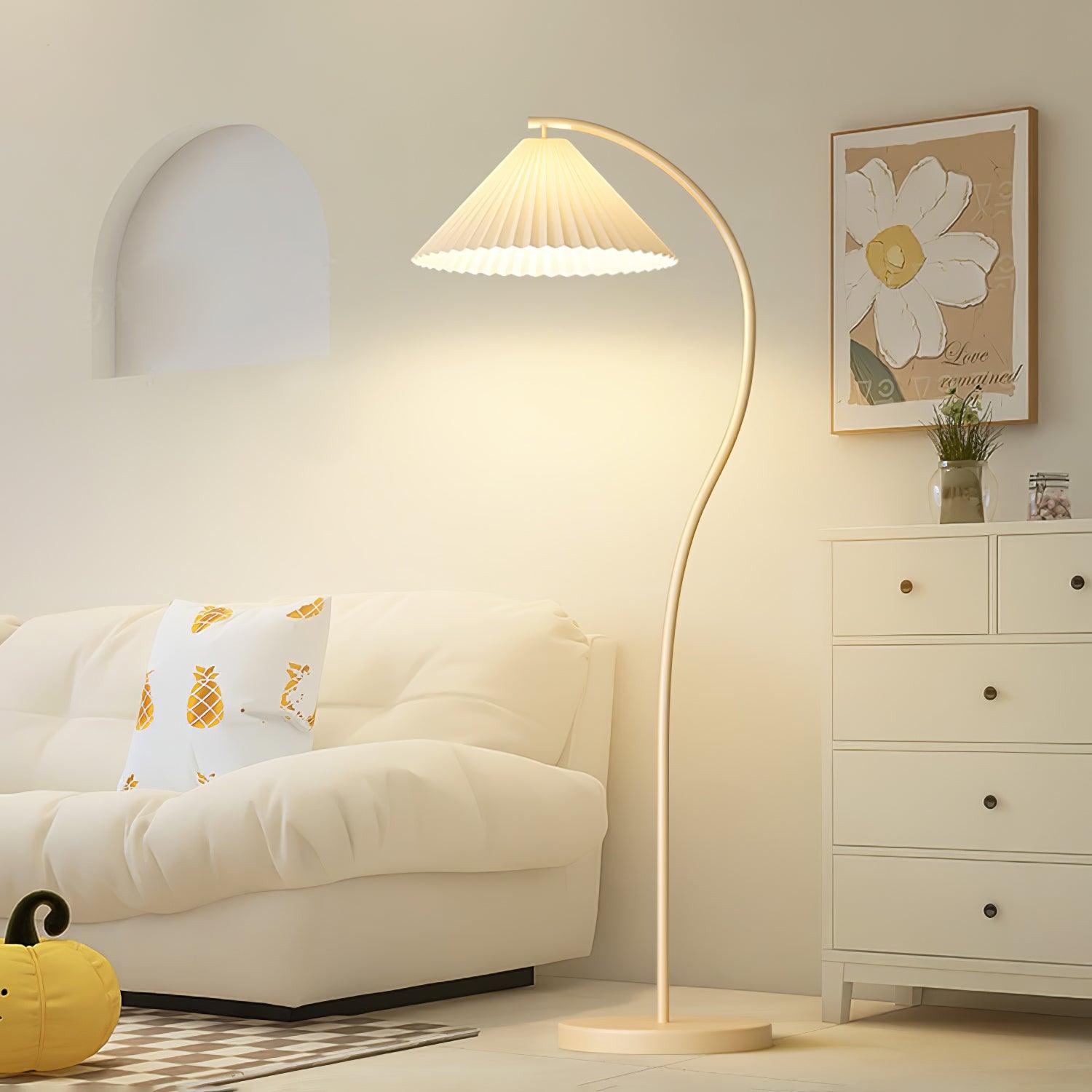 Fyrel Minimalist Fabric Floor Lamp-Neutral Decor