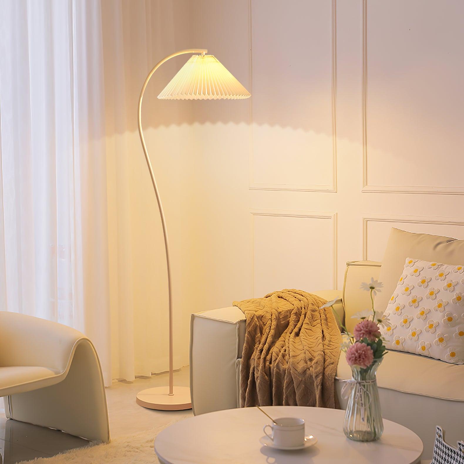 Fyrel Minimalist Fabric Floor Lamp-Neutral Decor