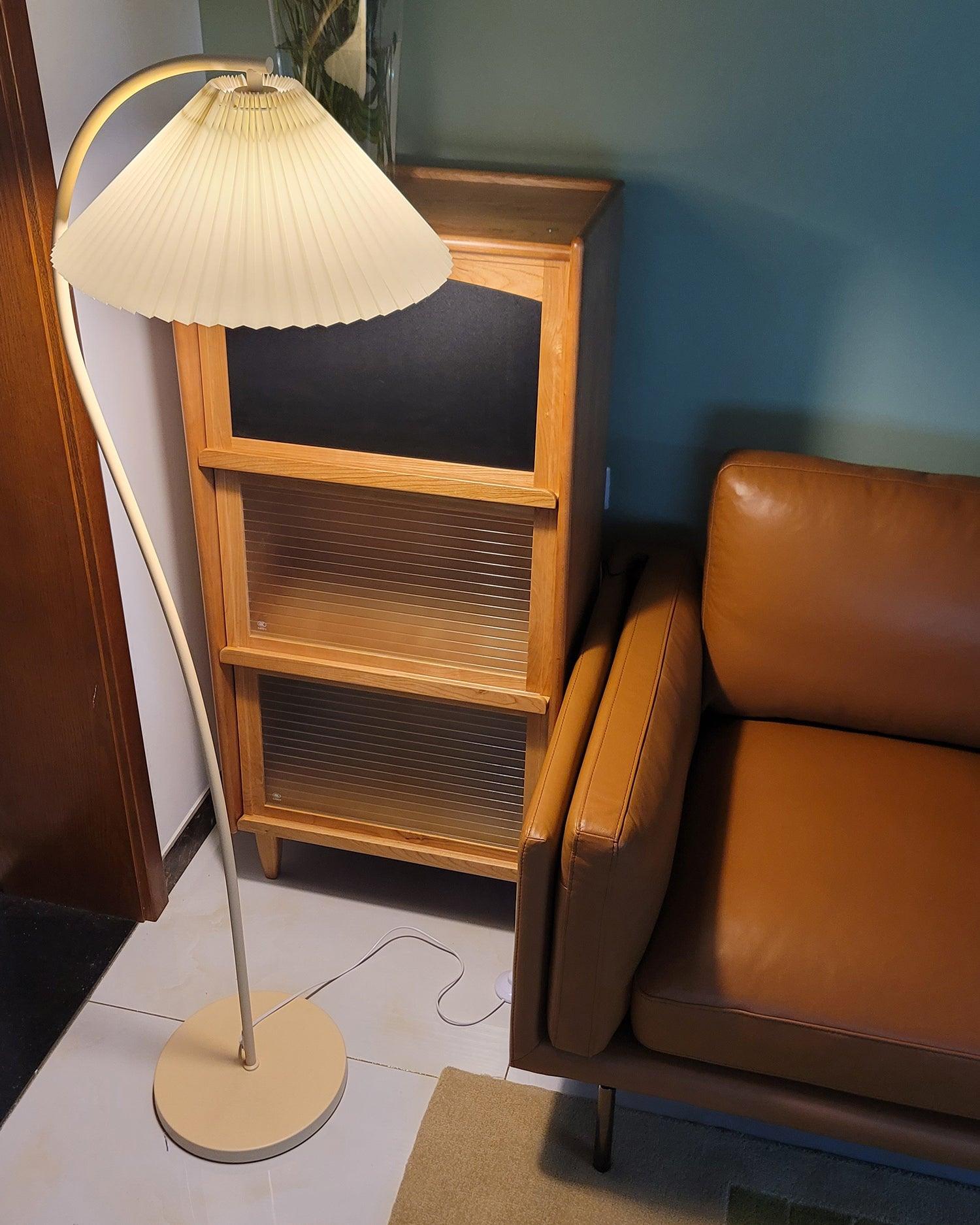 Fyrel Minimalist Fabric Floor Lamp-Neutral Decor