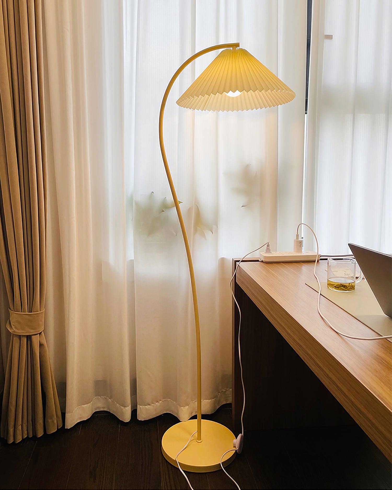 Fyrel Minimalist Fabric Floor Lamp-Neutral Decor