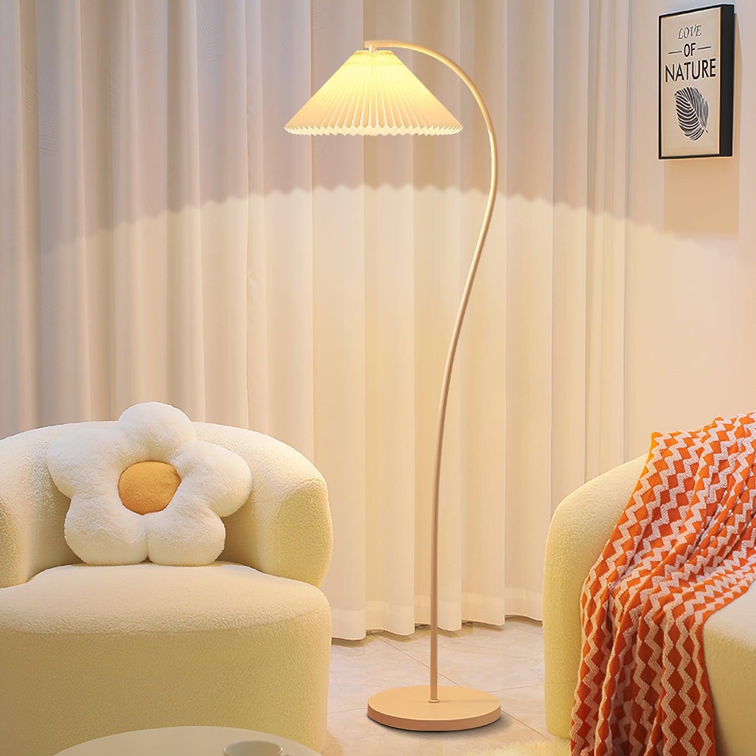 Fyrel Minimalist Fabric Floor Lamp-Neutral Decor
