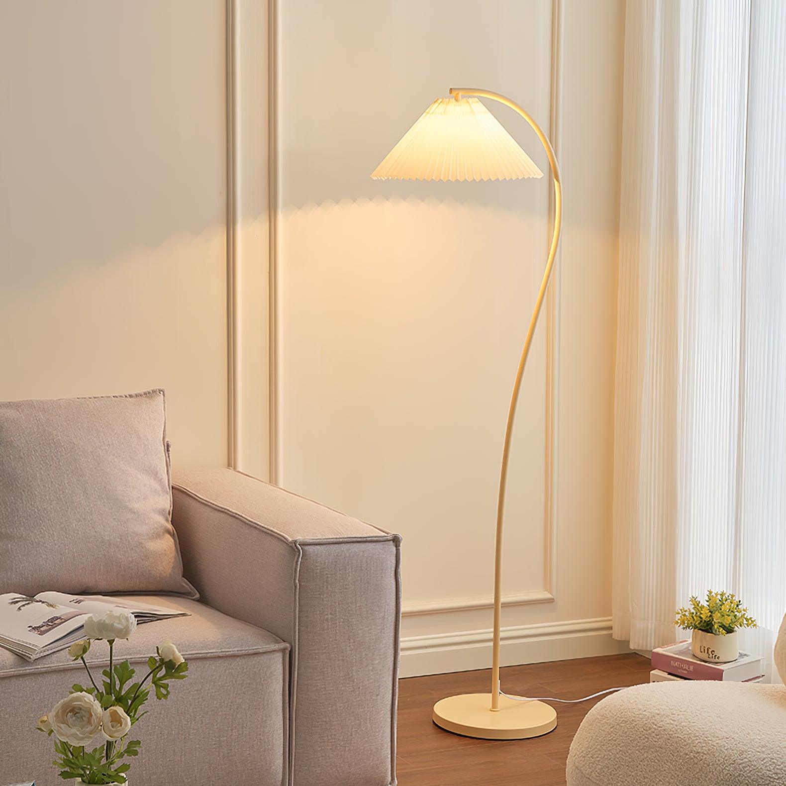 Fyrel Minimalist Fabric Floor Lamp-Neutral Decor
