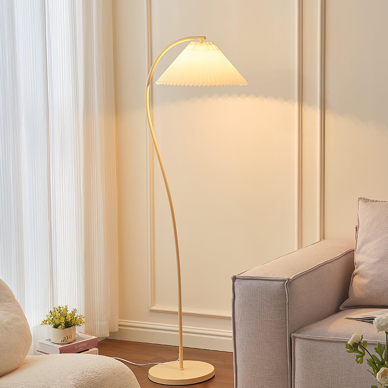 Fyrel Minimalist Fabric Floor Lamp-Neutral Decor
