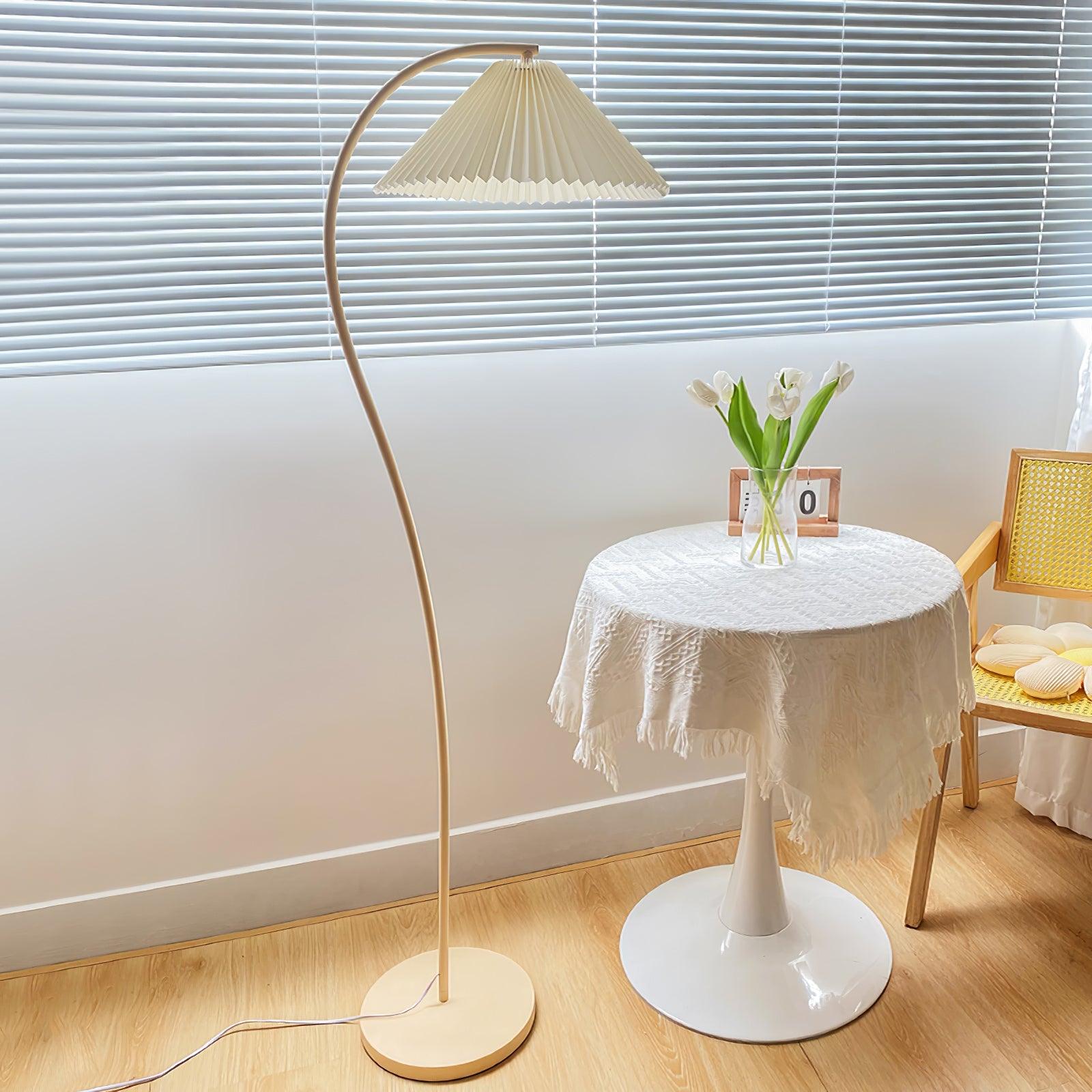 Fyrel Minimalist Fabric Floor Lamp-Neutral Decor