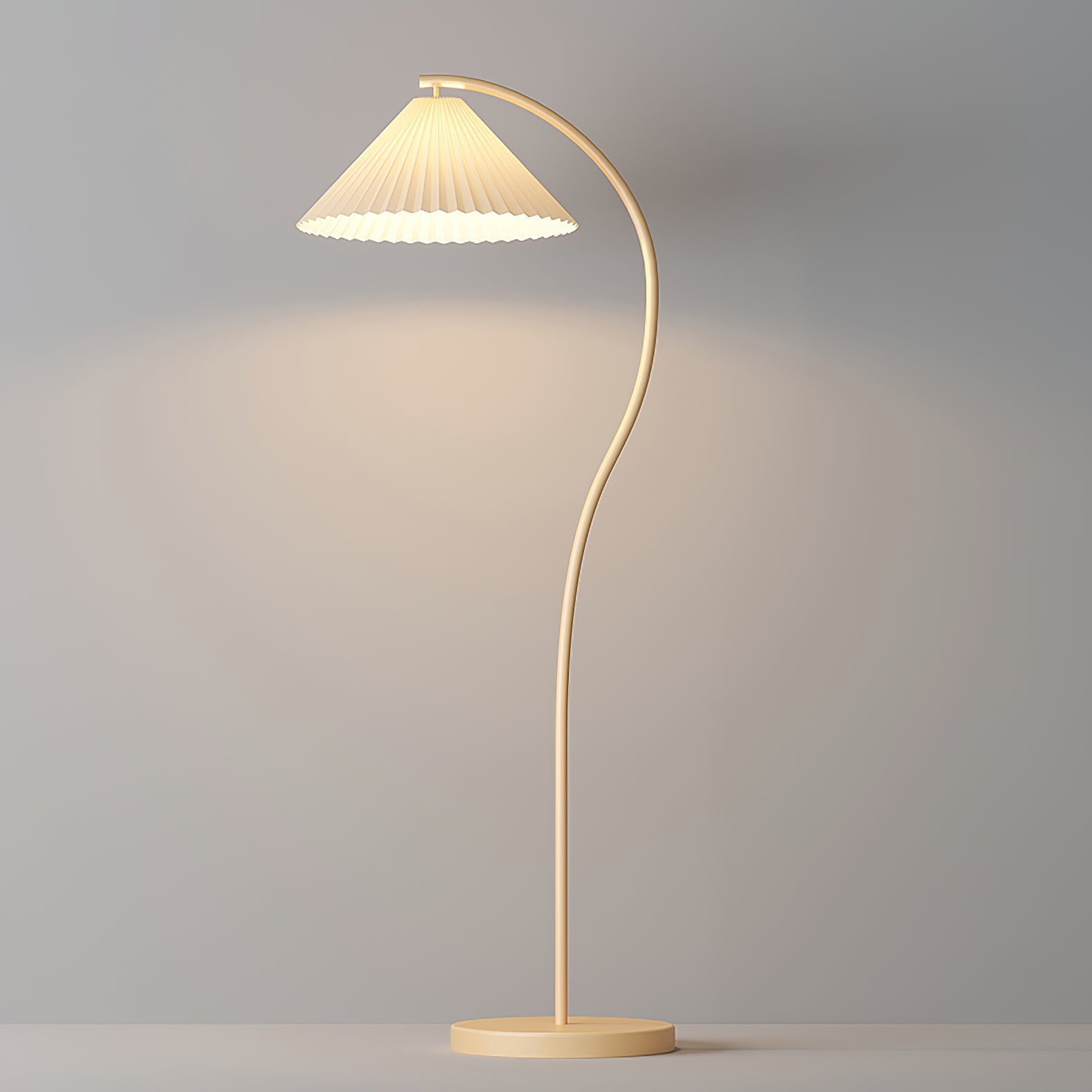 Fyrel Minimalist Fabric Floor Lamp-Neutral Decor