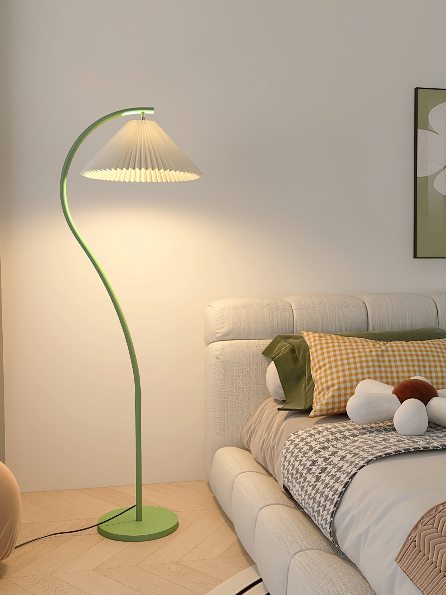 Fyrel Minimalist Fabric Floor Lamp-Neutral Decor