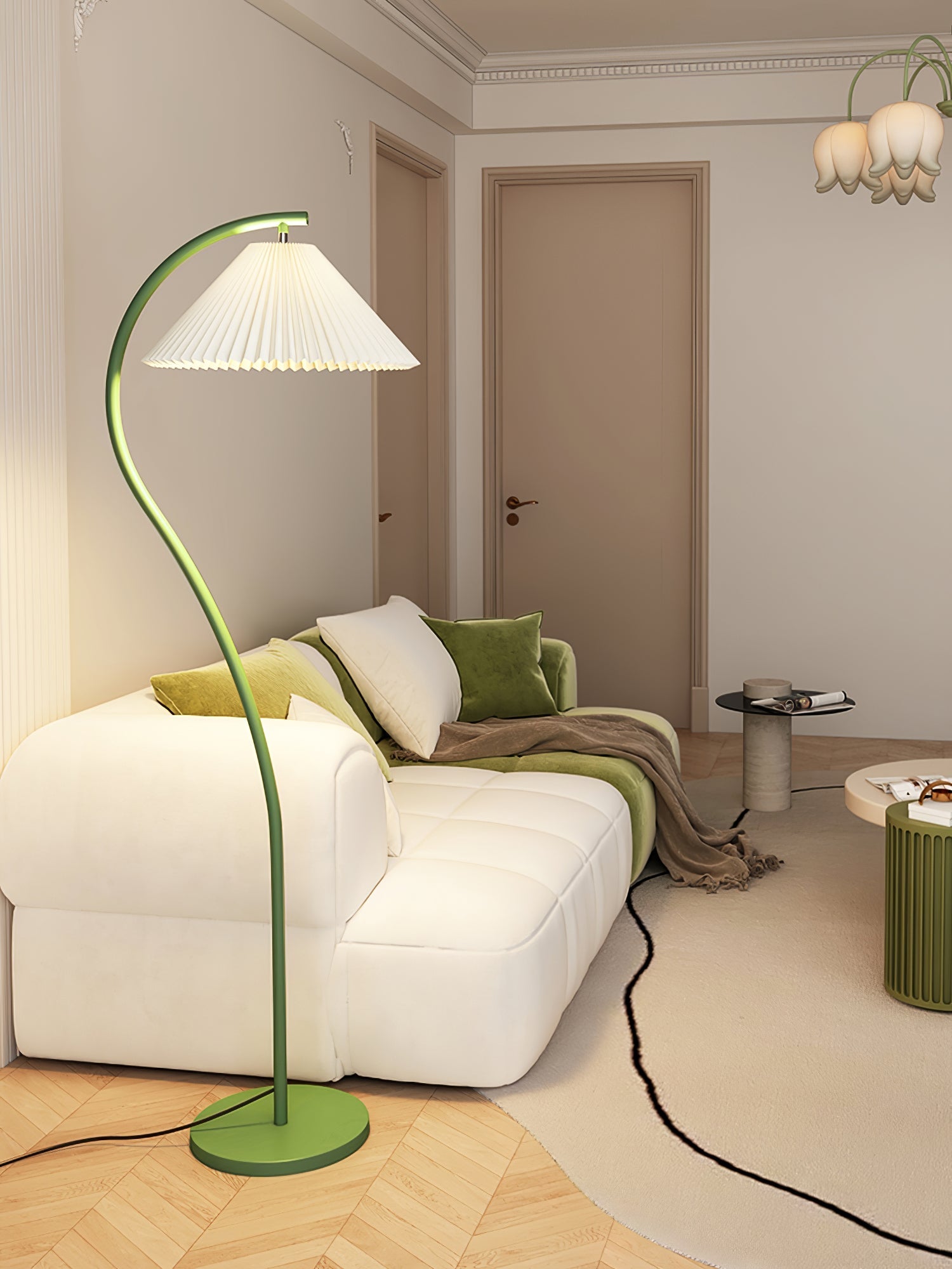 Fyrel Minimalist Fabric Floor Lamp-Neutral Decor