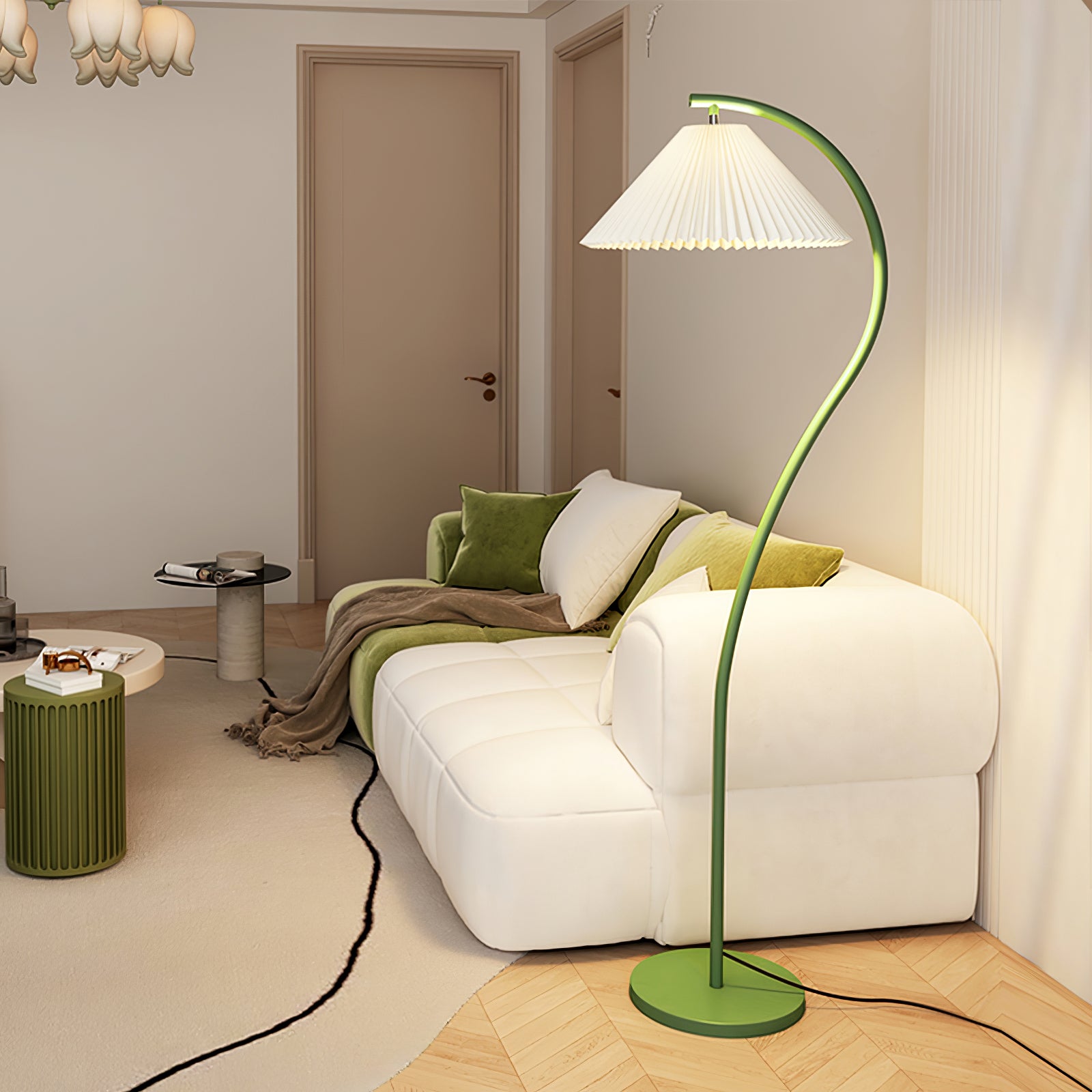 Fyrel Minimalist Fabric Floor Lamp-Neutral Decor