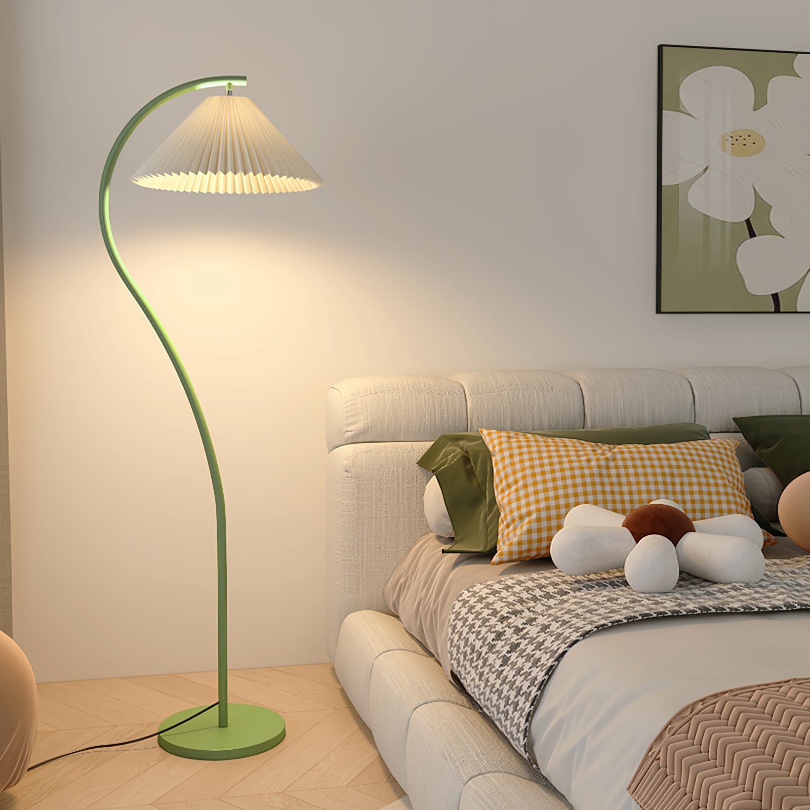 Fyrel Minimalist Fabric Floor Lamp-Neutral Decor