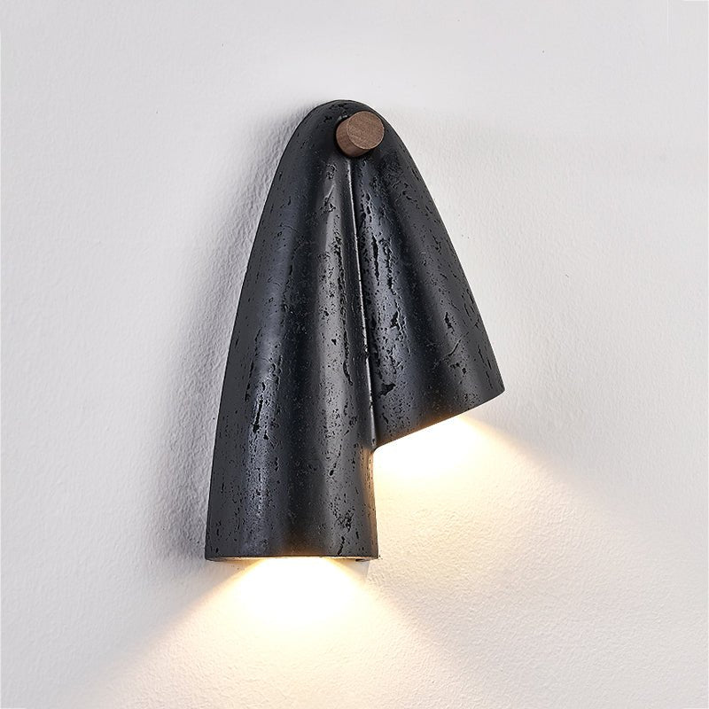 Kora Modern Black Travertine Wall Lamp-Neutral Decor