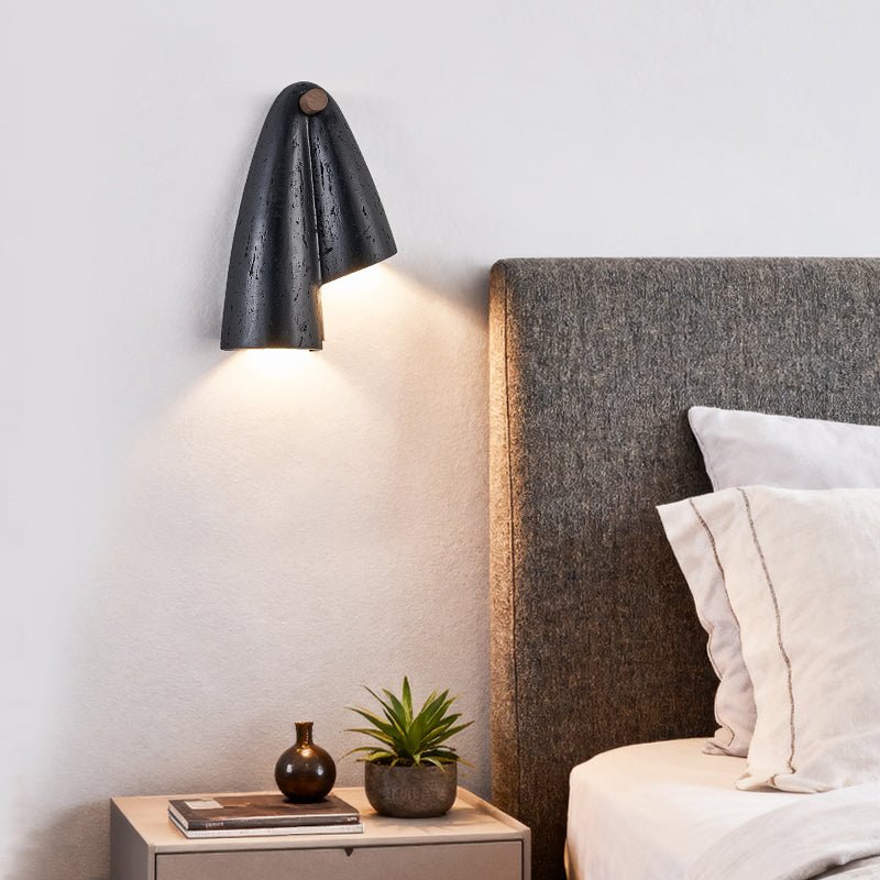 Kora Modern Black Travertine Wall Lamp-Neutral Decor