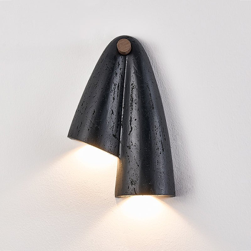 Kora Modern Black Travertine Wall Lamp-Neutral Decor