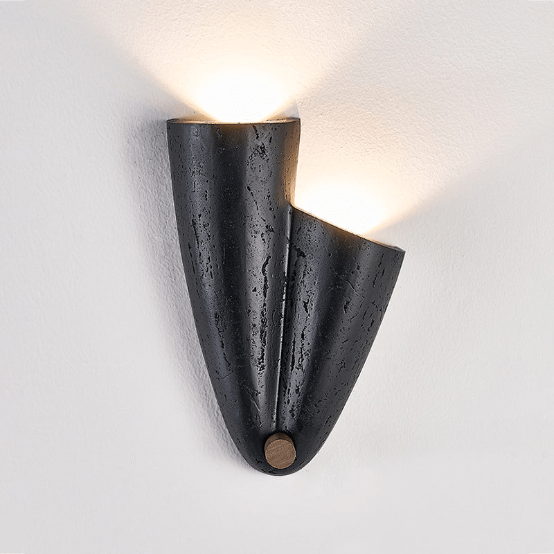 Kora Modern Black Travertine Wall Lamp-Neutral Decor
