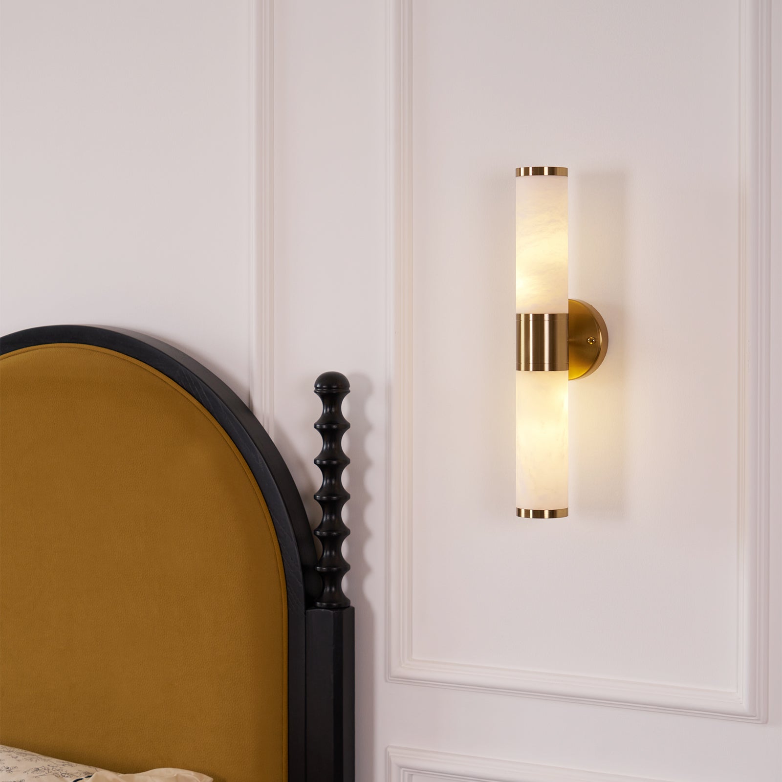 Tira Minimalist Alabaster Wall Lamp-Neutral Decor