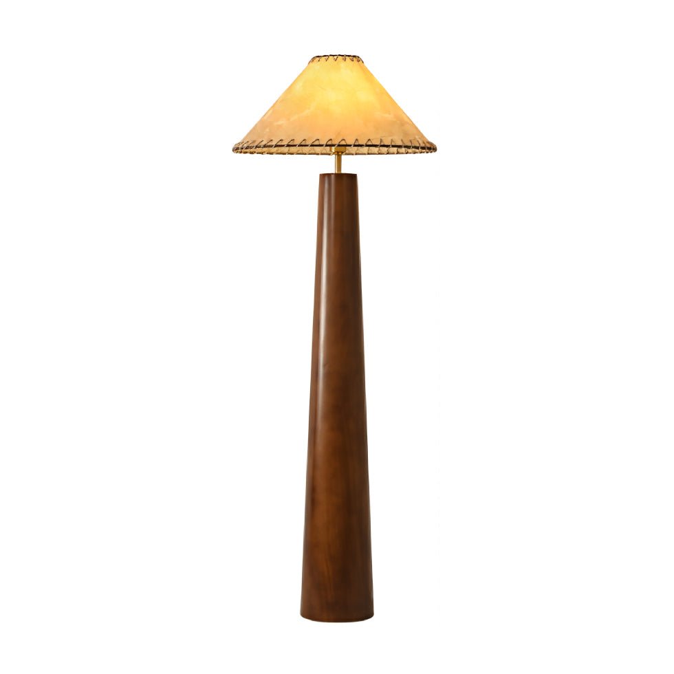 Kaelin Wooden Column Floor Lamp-Neutral Decor