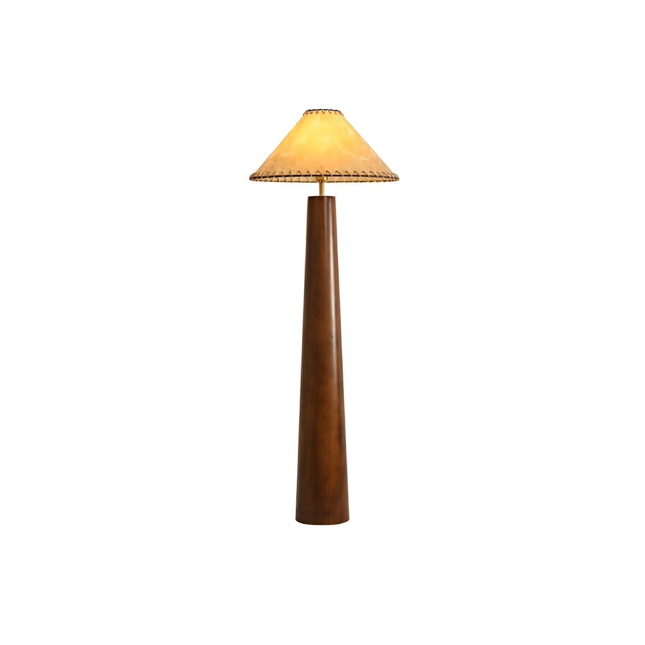 Kaelin Wooden Column Floor Lamp-Neutral Decor