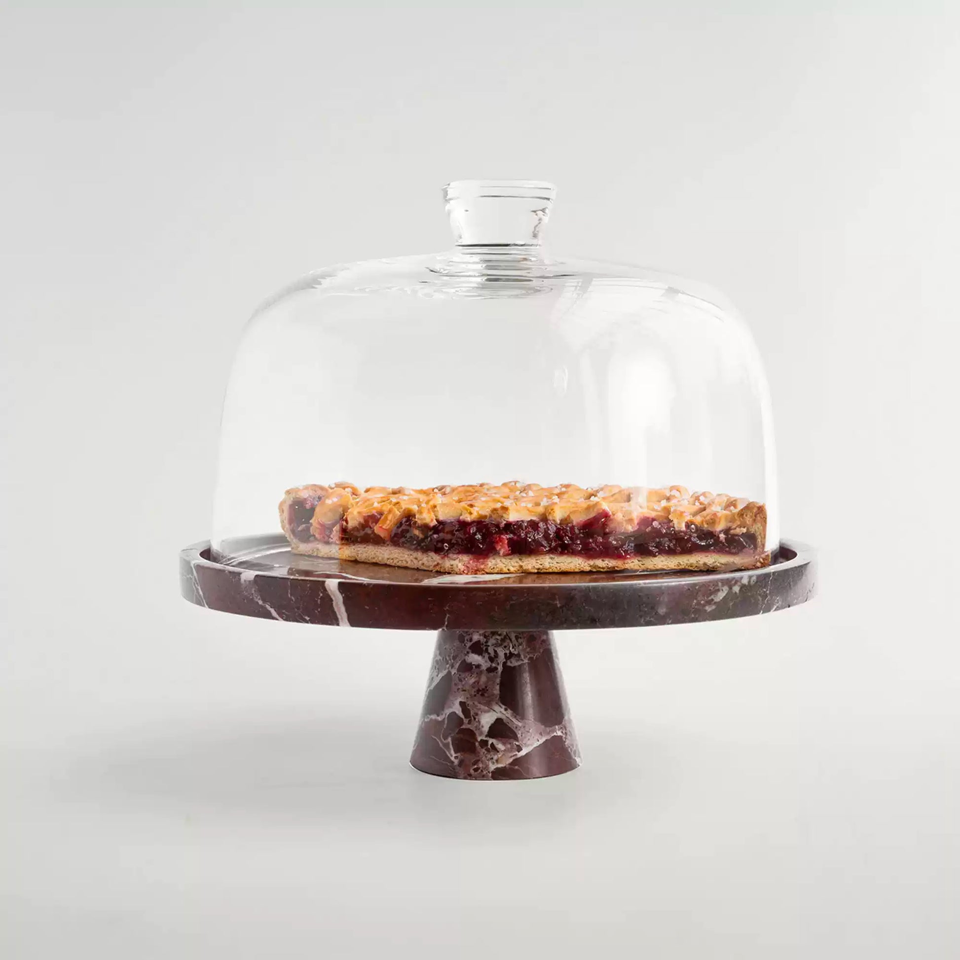 Tesk Marquina Marble Pedestal Tray-Neutral Decor