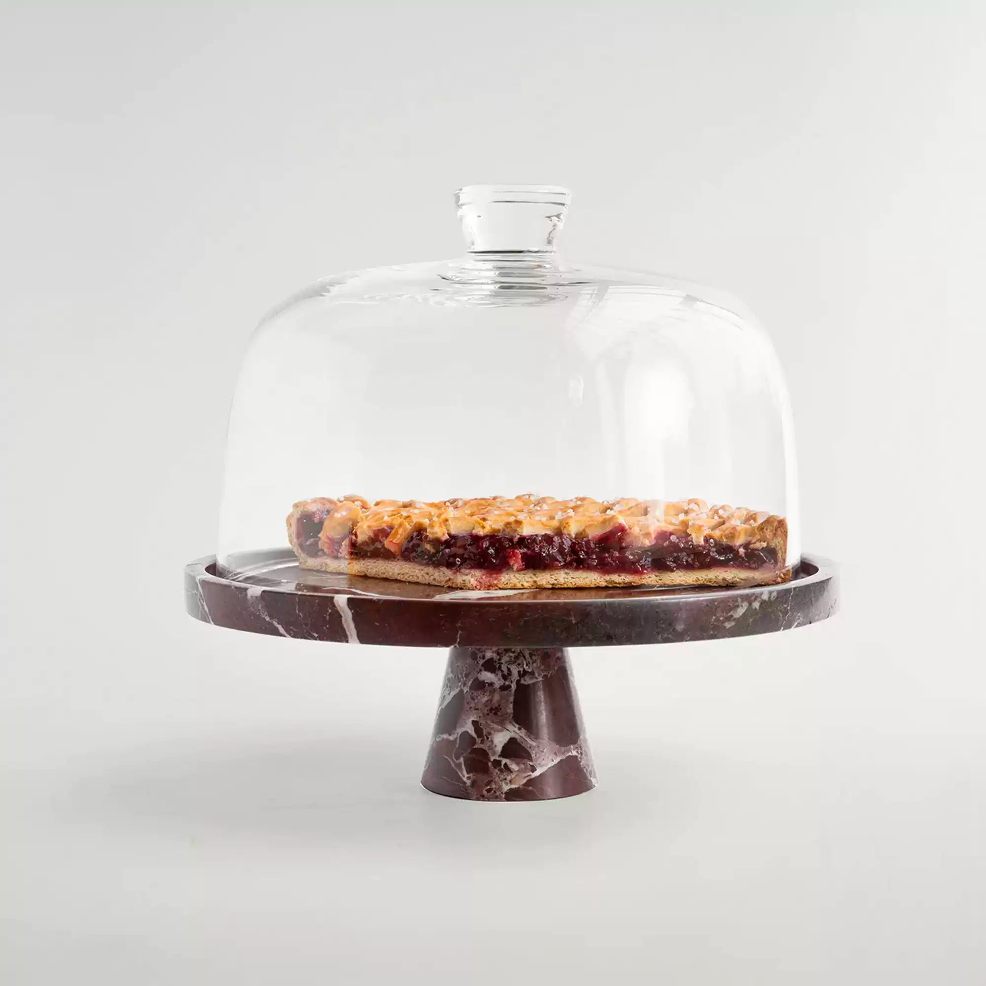 Tesk Marquina Marble Pedestal Tray-Neutral Decor