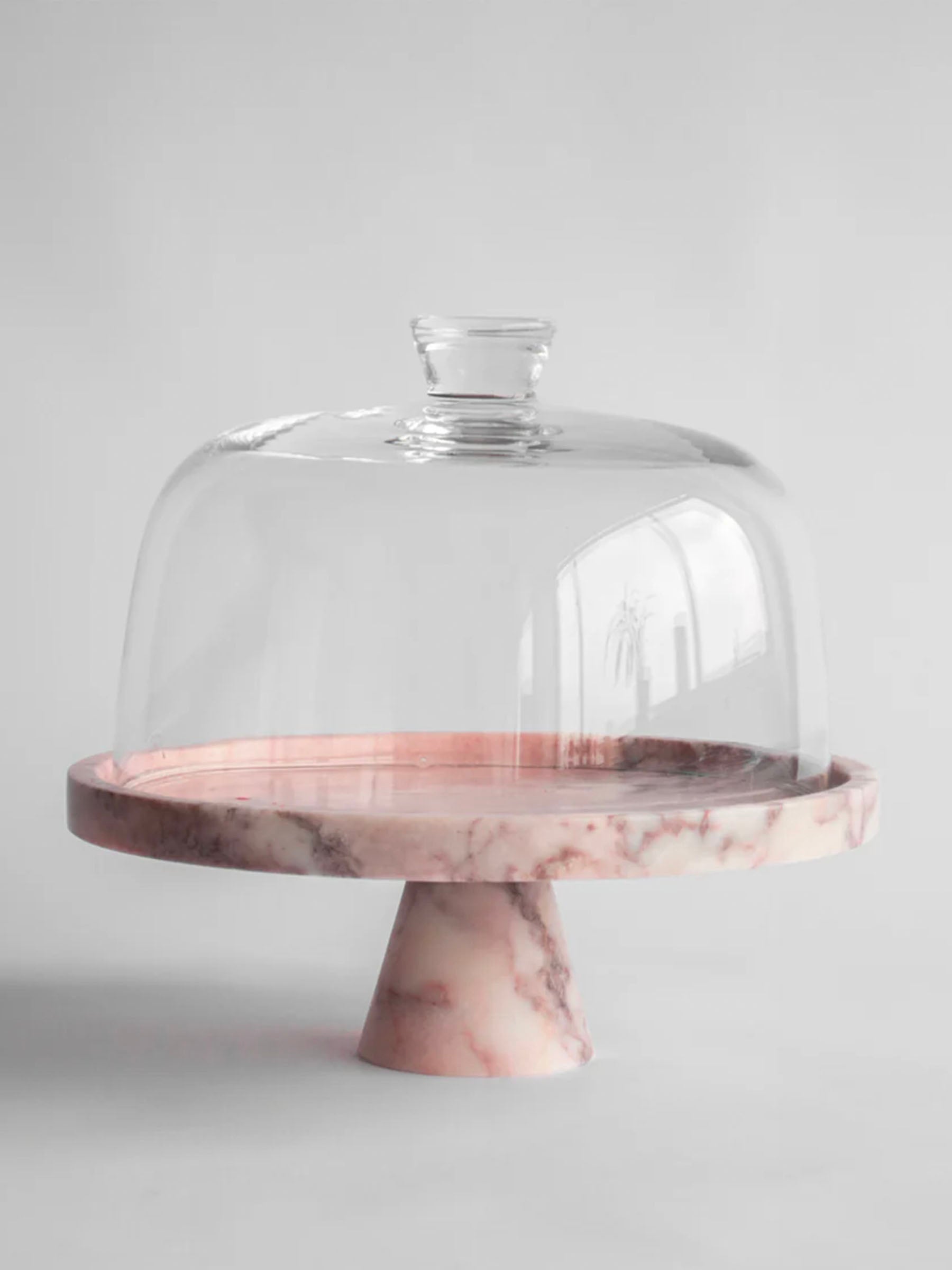 Tesk Marquina Marble Pedestal Tray-Neutral Decor