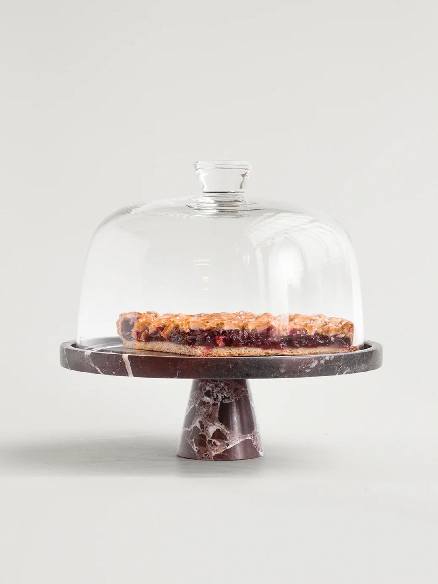 Tesk Marquina Marble Pedestal Tray-Neutral Decor