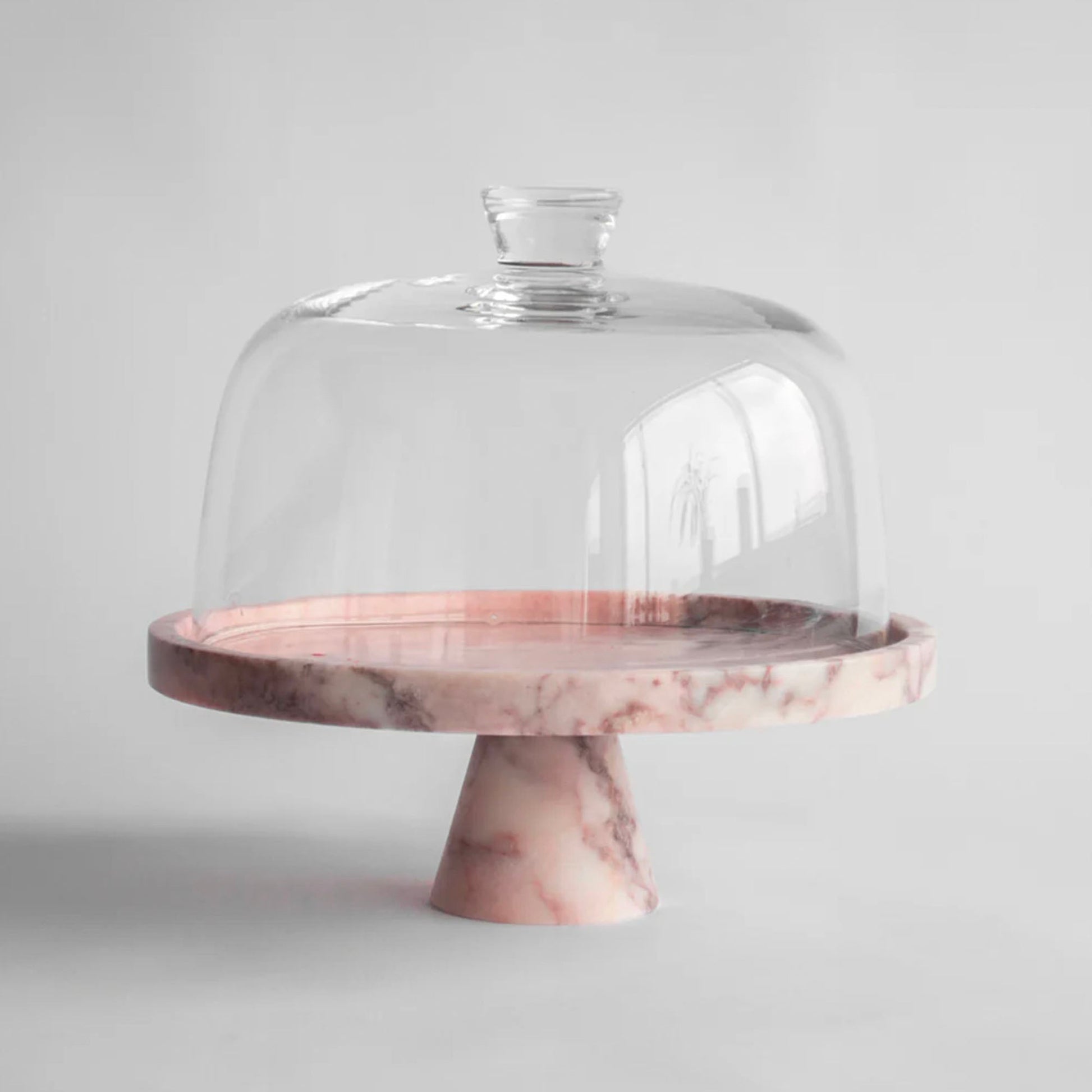 Tesk Marquina Marble Pedestal Tray-Neutral Decor