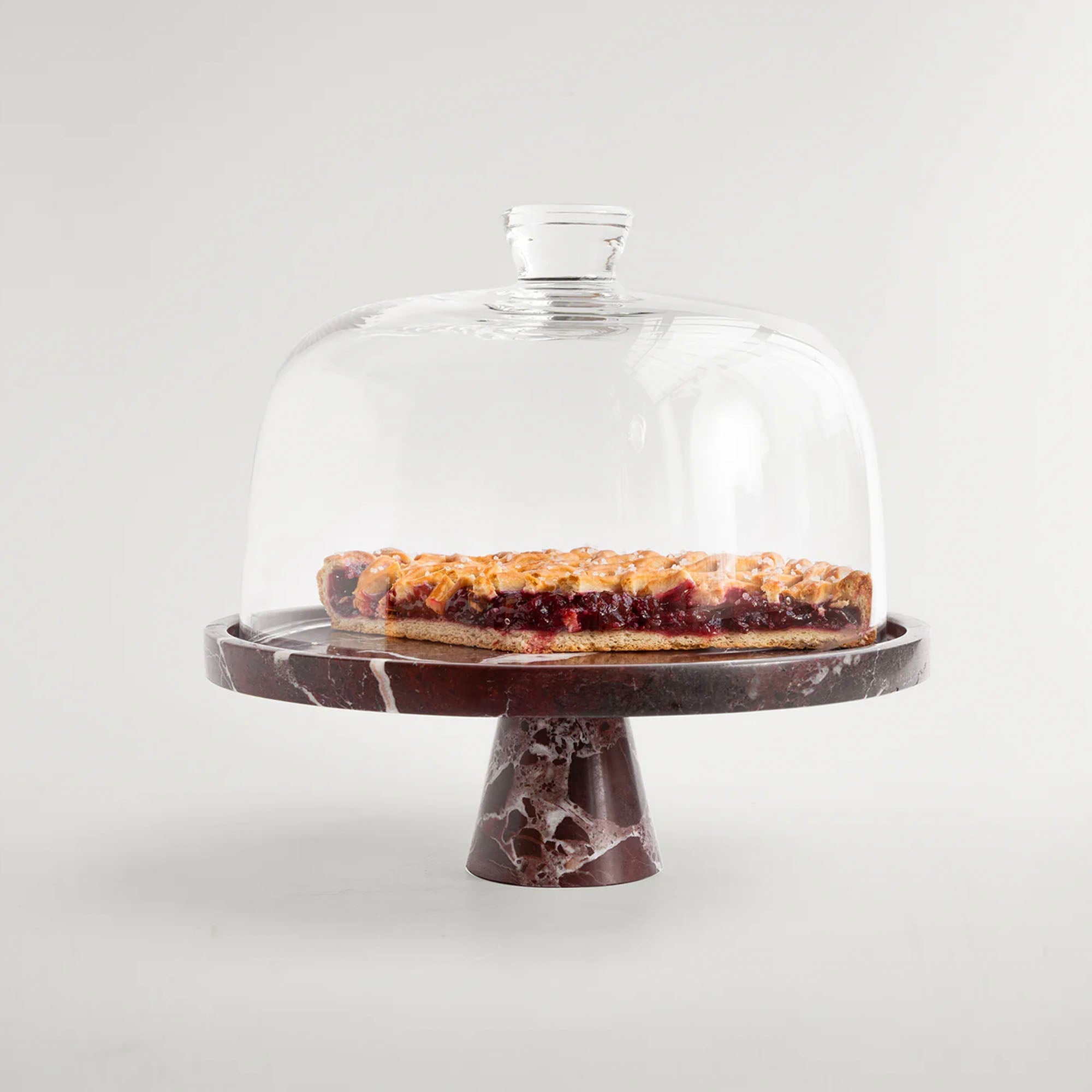 Tesk Marquina Marble Pedestal Tray-Neutral Decor