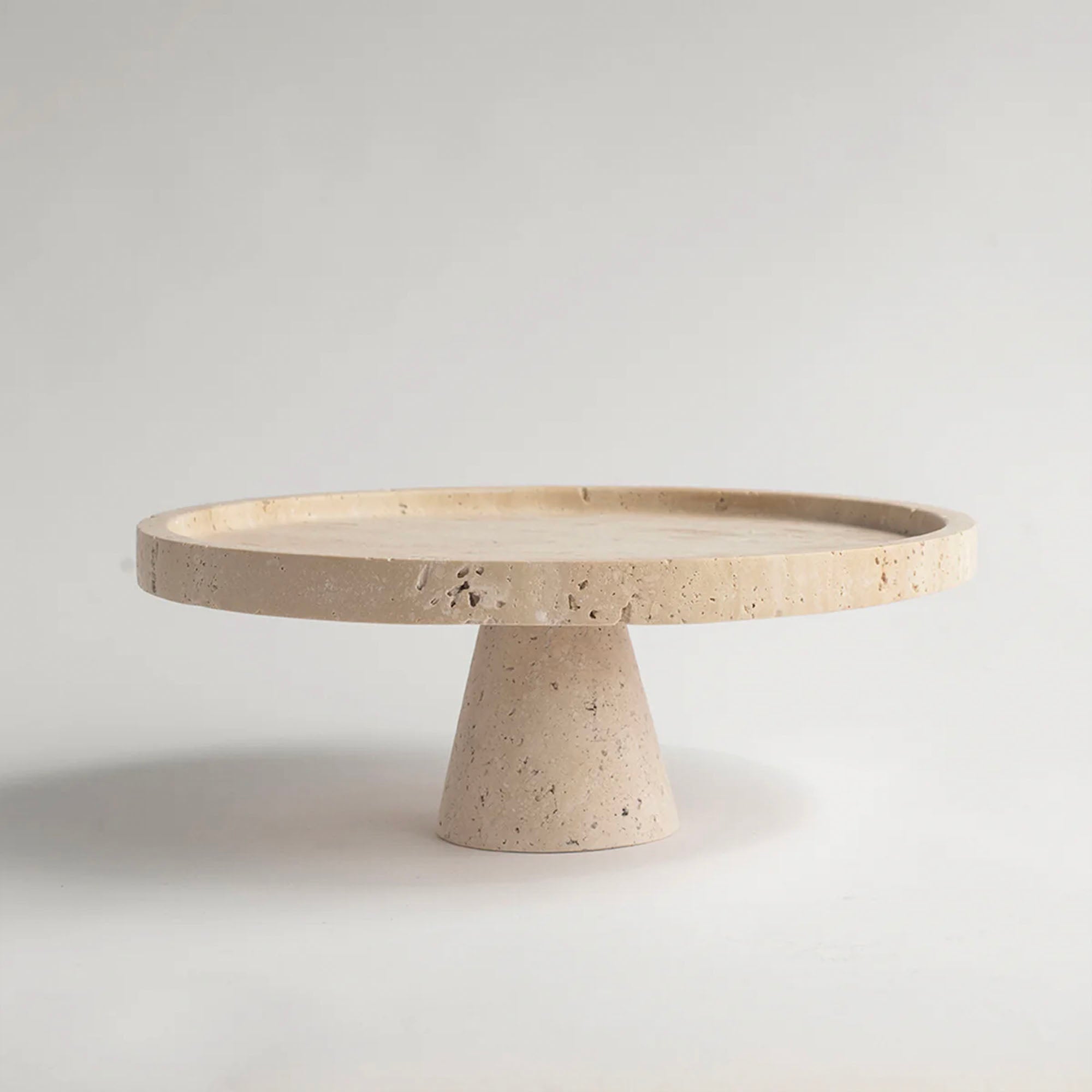 Tesk Marquina Marble Pedestal Tray-Neutral Decor