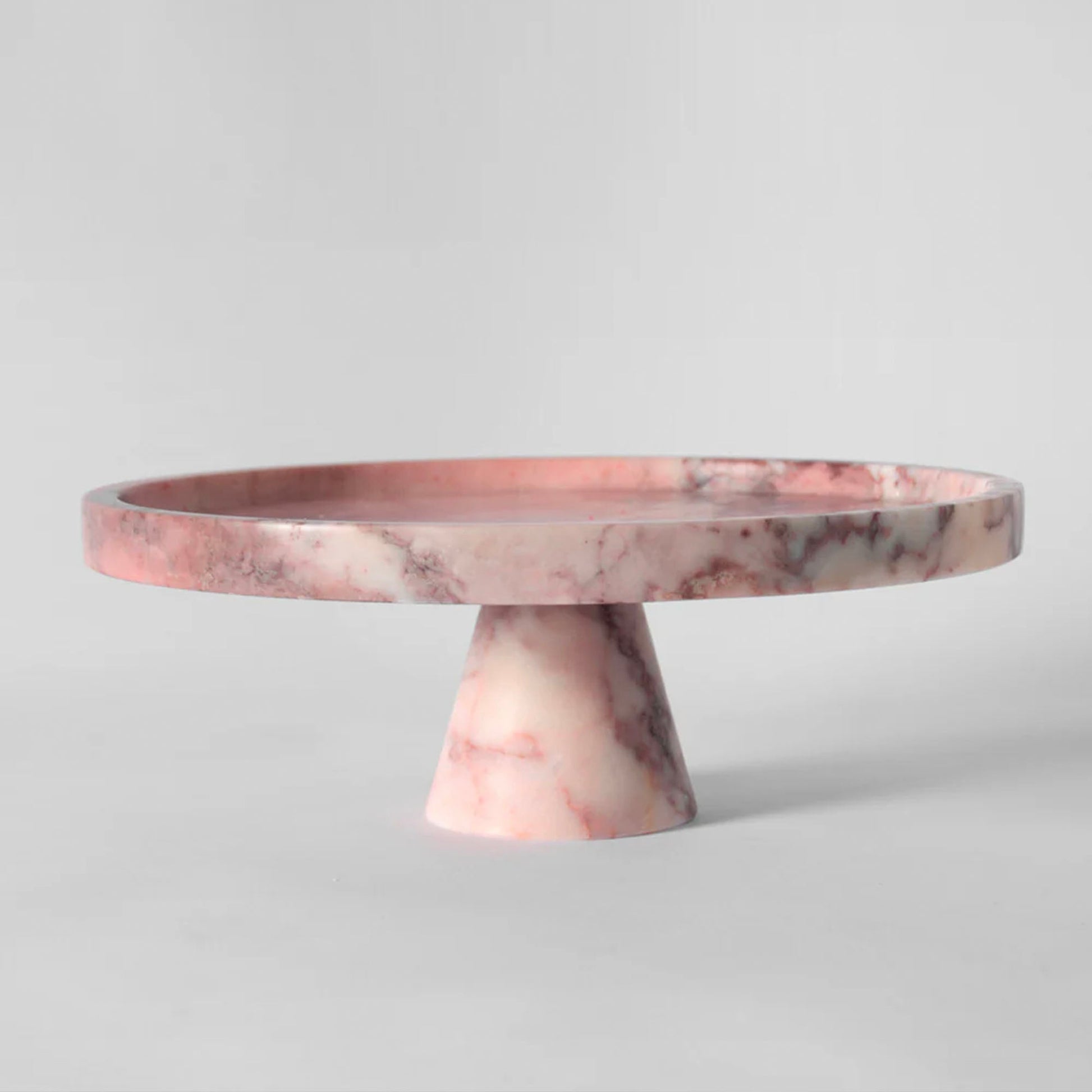 Tesk Marquina Marble Pedestal Tray-Neutral Decor